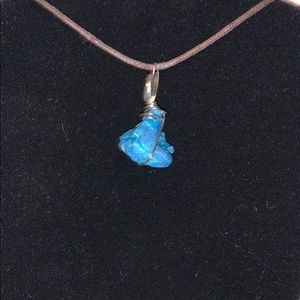Turquoise wrapped pendant